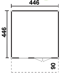 Půdorys chaty Classic 5020